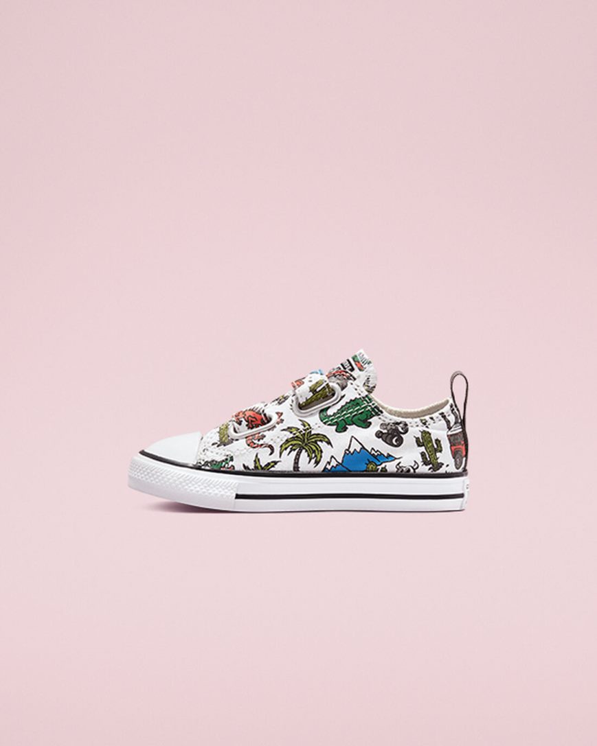 Tenisi Fete Converse Chuck Taylor All Star Easy-On Desert Explorer Albi Verzi | RO YQSLA816